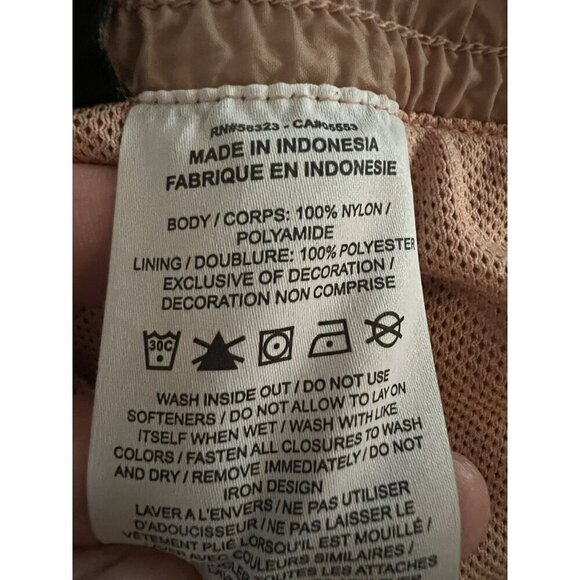 Nike retro parachute tan pink embroidered logo shorts sz XL streetwear lounge - Picture 11 of 13